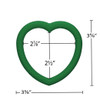 EBL Craft Frames 2.75 inch Heart WoodGrain Kelly 30pc