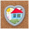 EBL Craft Frames 3.5 inch Heart WoodGrain Light Blue 56pc