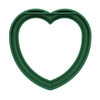 EBL Craft Frames 3.5 inch Heart WoodGrain Kelly Green 56pc