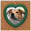 EBL Craft Frames 3.5 inch Heart WoodGrain Kelly Green 56pc