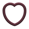 EBL Craft Frames 3.5 inch Heart WoodGrain Mulberry 56pc
