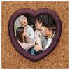 EBL Craft Frames 3.5 inch Heart WoodGrain Mulberry 56pc