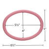EBL Craft Frames 4 inch x5.5 inch Oval WoodGrain Pink 32pc