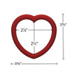 EBL Craft Frames 2.75 inch Heart WoodGrain Red 30pc