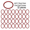 EBL Craft Frames 4 inch x5.5 inch Oval WoodGrain Red 32pc