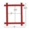 EBL Craft Frames 2.5x2 inch Mini Crossbar Red 50pc
