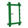 EBL Craft Frames 2.5x2 inch Mini Crossbar Kelly Green 50pc