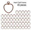 EBL Craft Frames Heart 2.5 inch x2.75 inch Brown 45pc
