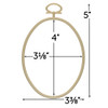 EBL Craft Frames Oval 3.5 inch x4.5 inch Ecru 44pc