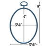 EBL Craft Frames Oval 3.5 inch x4.5 inch Denim Blue 44pc