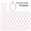 EBL Craft Frames Oval 3.5 inch x4.5 inch Pink 44pc