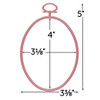 EBL Craft Frames Oval 3.5 inch x4.5 inch Pink 44pc