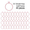 EBL Craft Frames Round 3.75 inch Pink 44pc