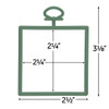 EBL Craft Frames Square 2.5 inch Sage Green 50pc