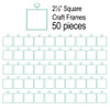 EBL Craft Frames Square 2.5 inch Pastel Green 50pc