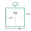 EBL Craft Frames Square 2.5 inch Pastel Green 50pc