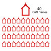 EBL Craft Frames Church Red 40pc