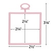 EBL Craft Frames Square 2.5 inch Pastel Pink 50pc