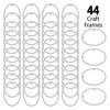 EBL Craft Framing Hoop Oval 4.5x 5.5 inch Oval White 44pc