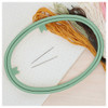 EBL Craft Framing Hoop Oval 4.5x 5.5 inch Oval Sage Green 44pc