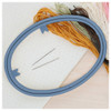 EBL Craft Framing Hoop Oval 4.5x 5.5 inch Oval Light Blue 44pc