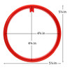 EBL Craft Framing Hoop Round 5 inch Red 46pc