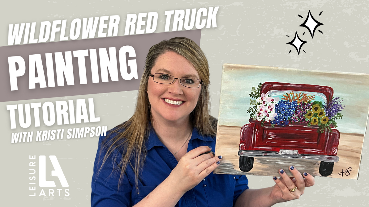 Wildflower Red Truck Painting Tutorial