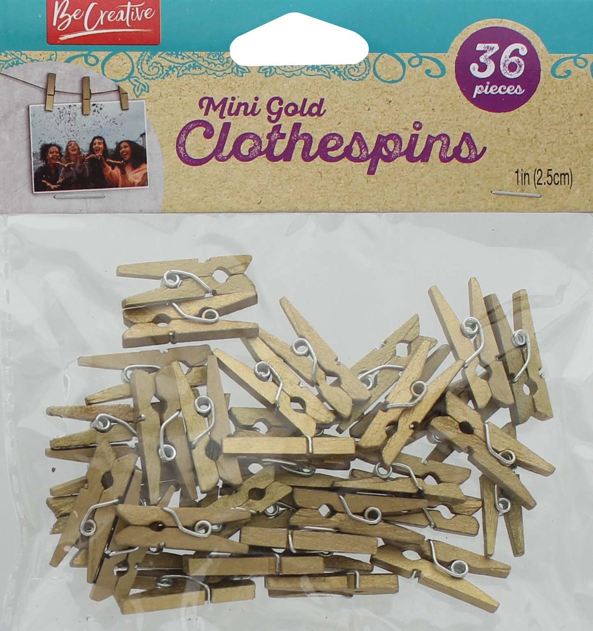 Leisure Arts Inc Gold Clothespins