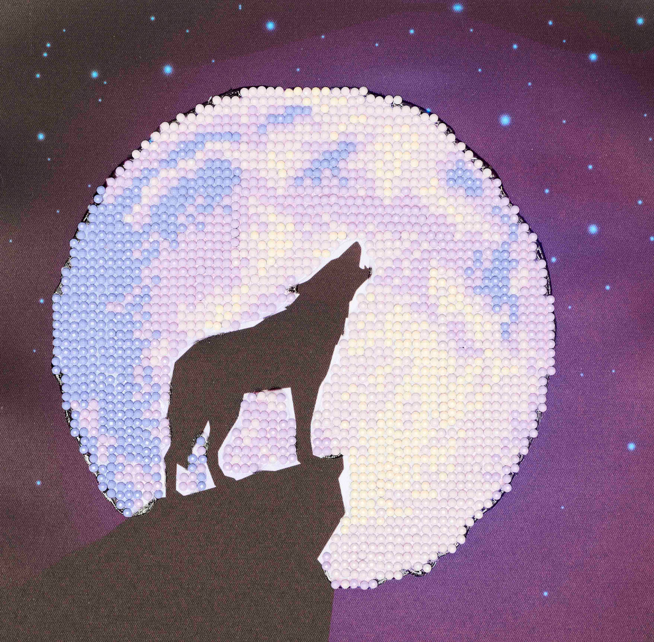 Wolf And The Moon DIY Diamond Painting – GemsFlow