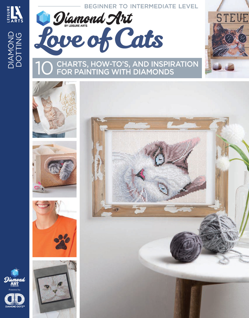 eBook Diamond Art By Leisure Arts Freestyle Diamond Dotting Love of Cats  Painting Charts & Idea Book