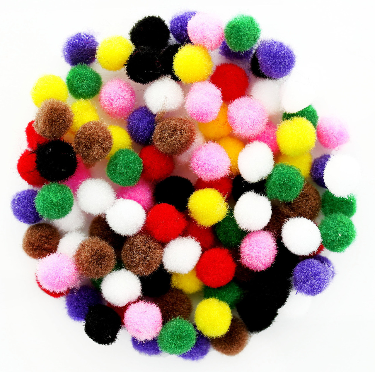 Essentials by Leisure Arts, Pom Pom, 7mm, Multi, 100pc