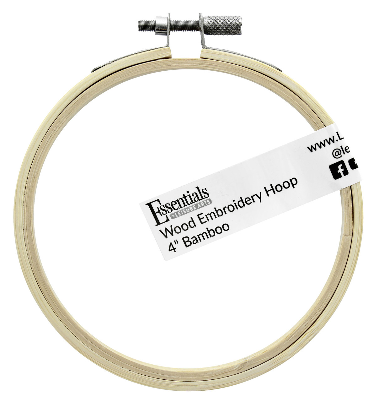 Essentials by Leisure Arts Wood Embroidery Hoop 14 in. Bamboo