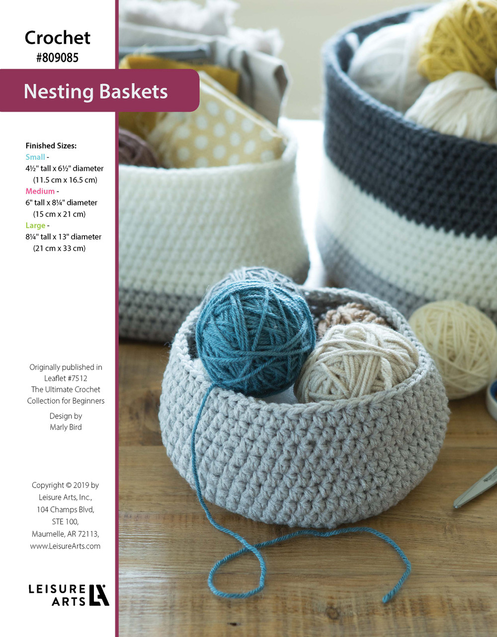 ePattern Crochet Nesting Baskets