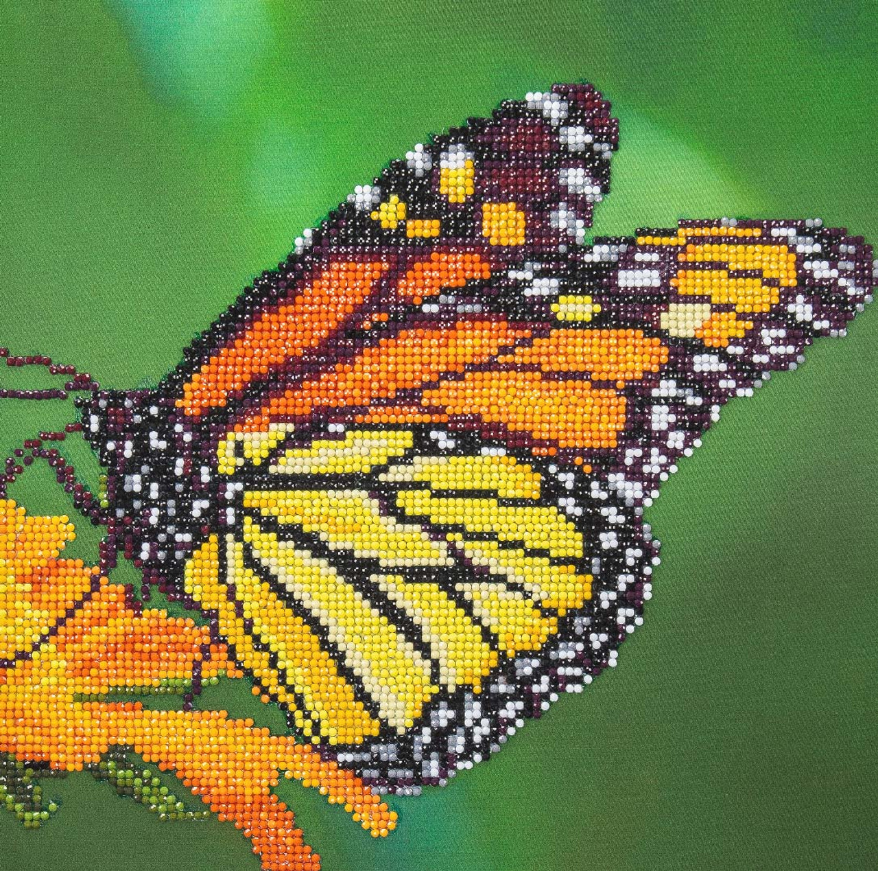 Leisure Arts 50452 12 x 12 in. Diamond Art Intermediate Kit Monarch Butterfly