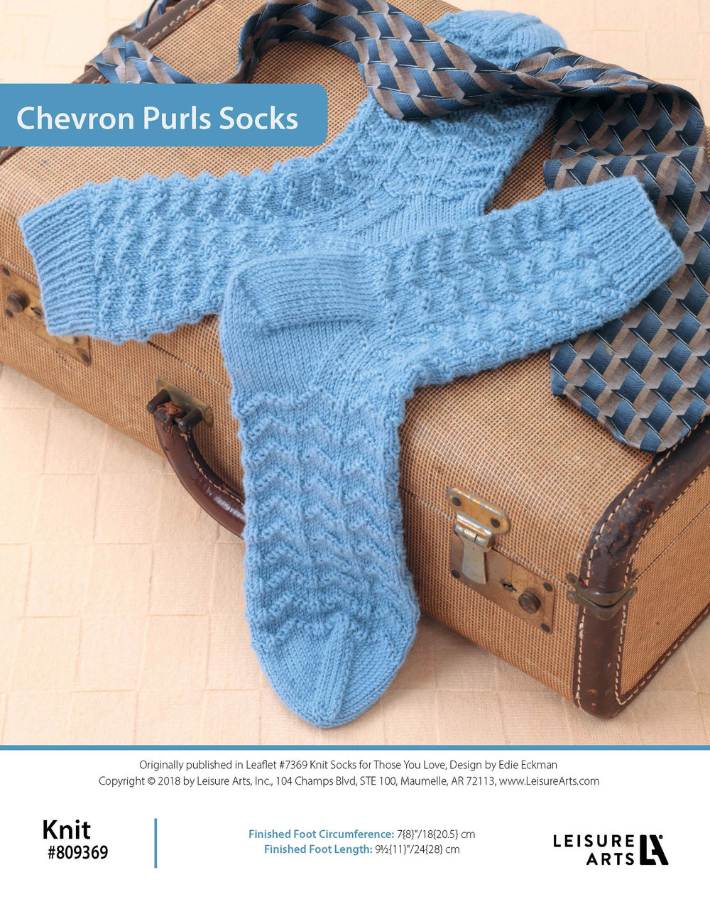 Leisure Arts Knit Socks For Those You Love Chevron Purls Socks ePattern -  Leisure Arts