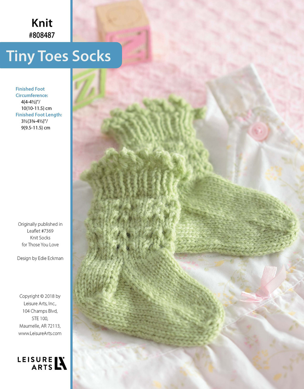 Leisure Arts Knit Socks For Those You Love Tiny Toes Socks ePattern