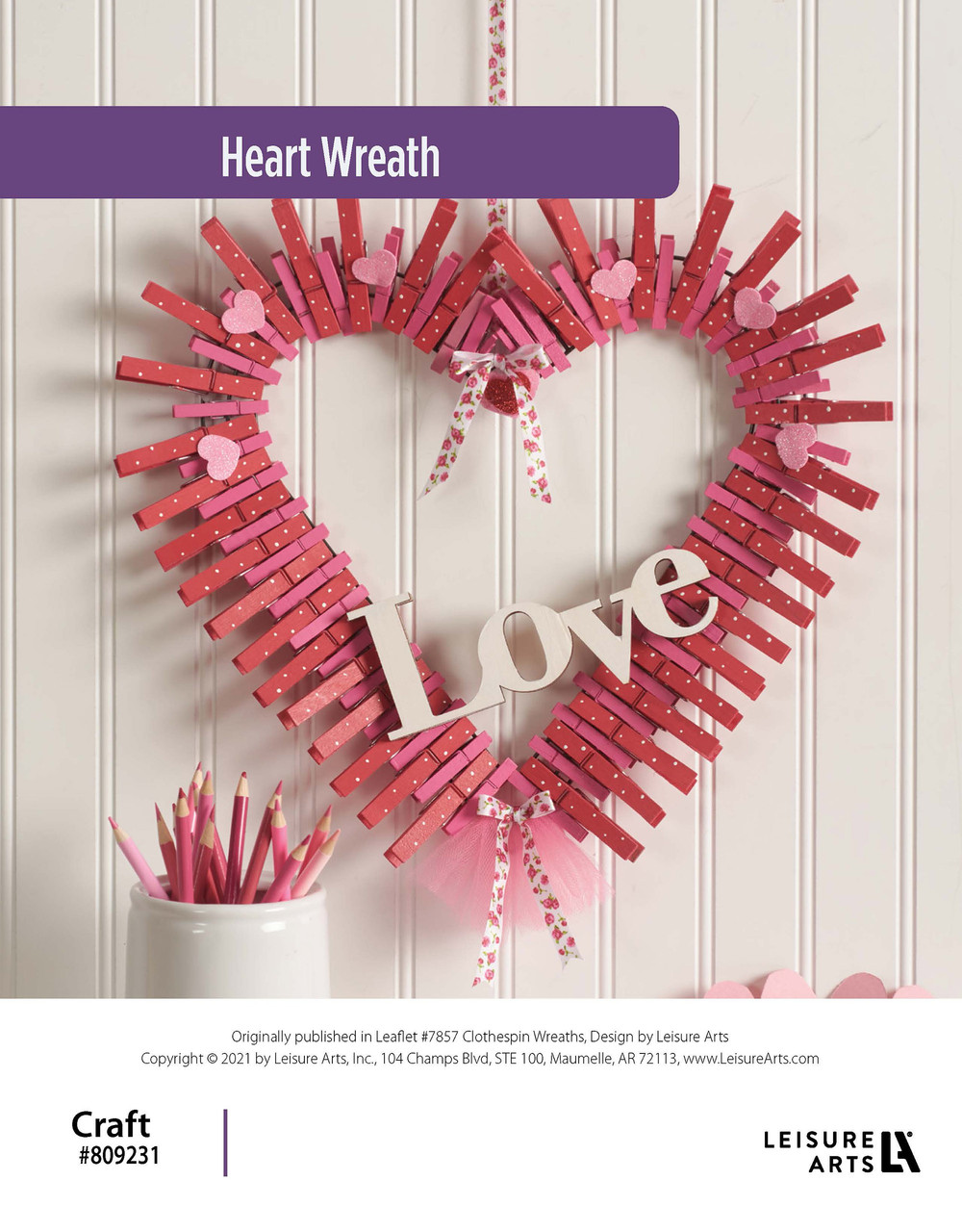 Essentials by Leisure Arts Heart Beads