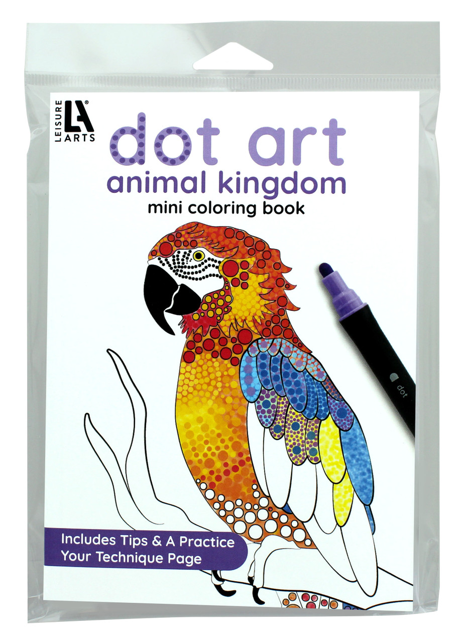 Leisure Arts Dot Art Color BK 5x7 Animal