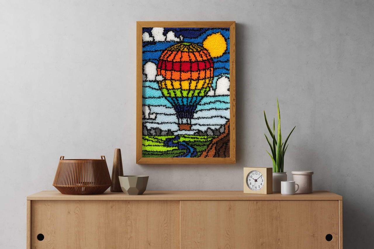 Leisure Arts Latch Hook Kit 24x 36 Hot Air Balloon - Leisure Arts