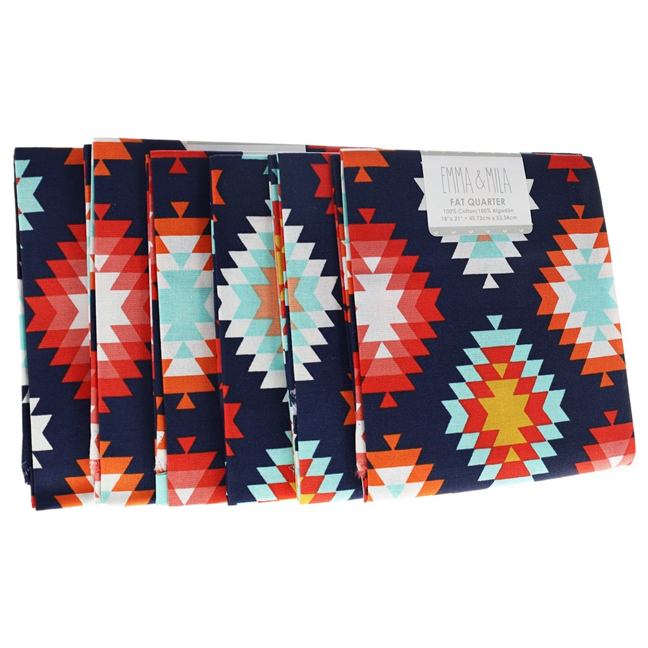 Camelot Cotton Fabrics Emma Mila Fat Quarter Diamonds 6pc