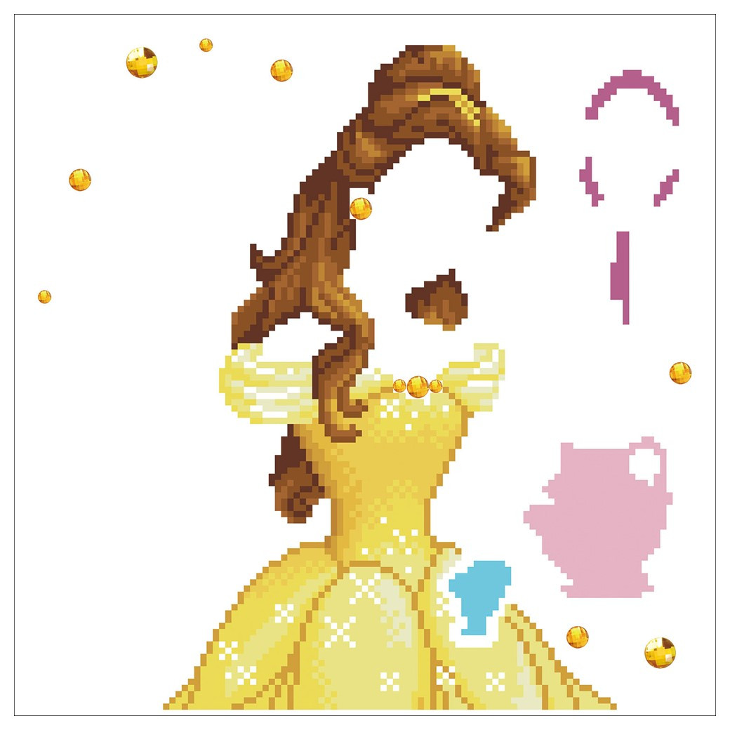 Camelot Dots Diamond Painting Kit Intermediate Disney Belle Beauty