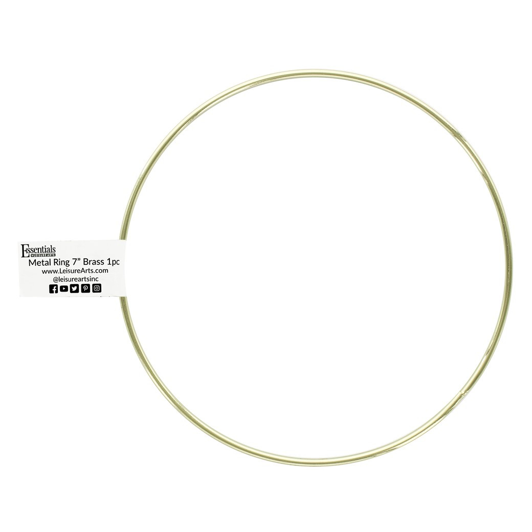Essentials By Leisure Arts Metal Ring 7 inch Brass - Leisure Arts