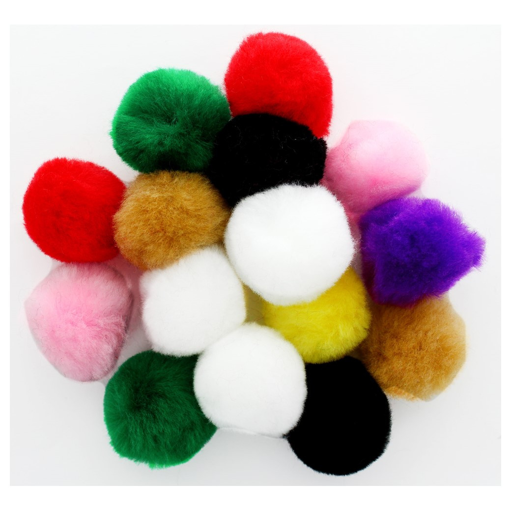 Essentials By Leisure Arts Pom Pom 1.5 inch Multi 15pc - Leisure Arts