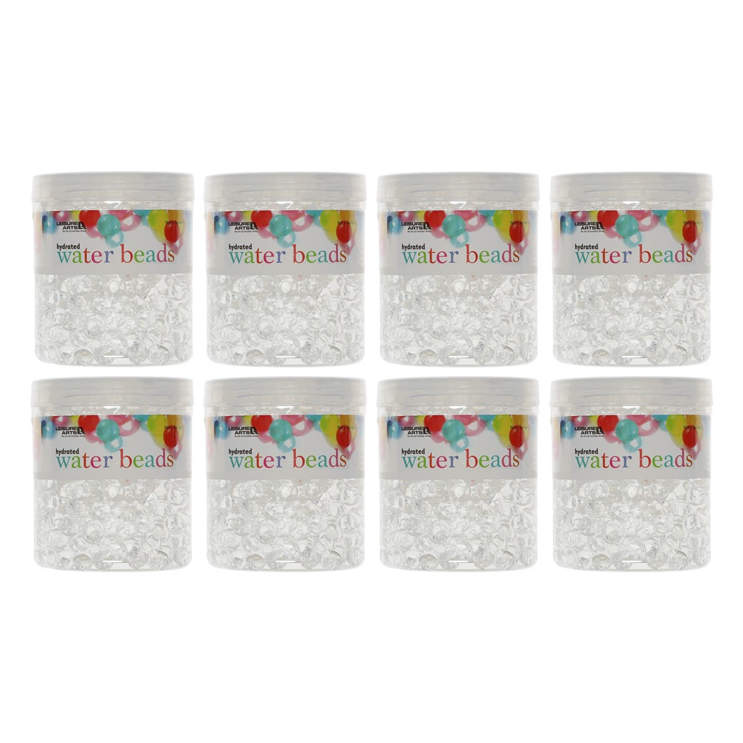 Essentials By Leisure Arts Bundle Hydrated Water Beads Clear 8pc