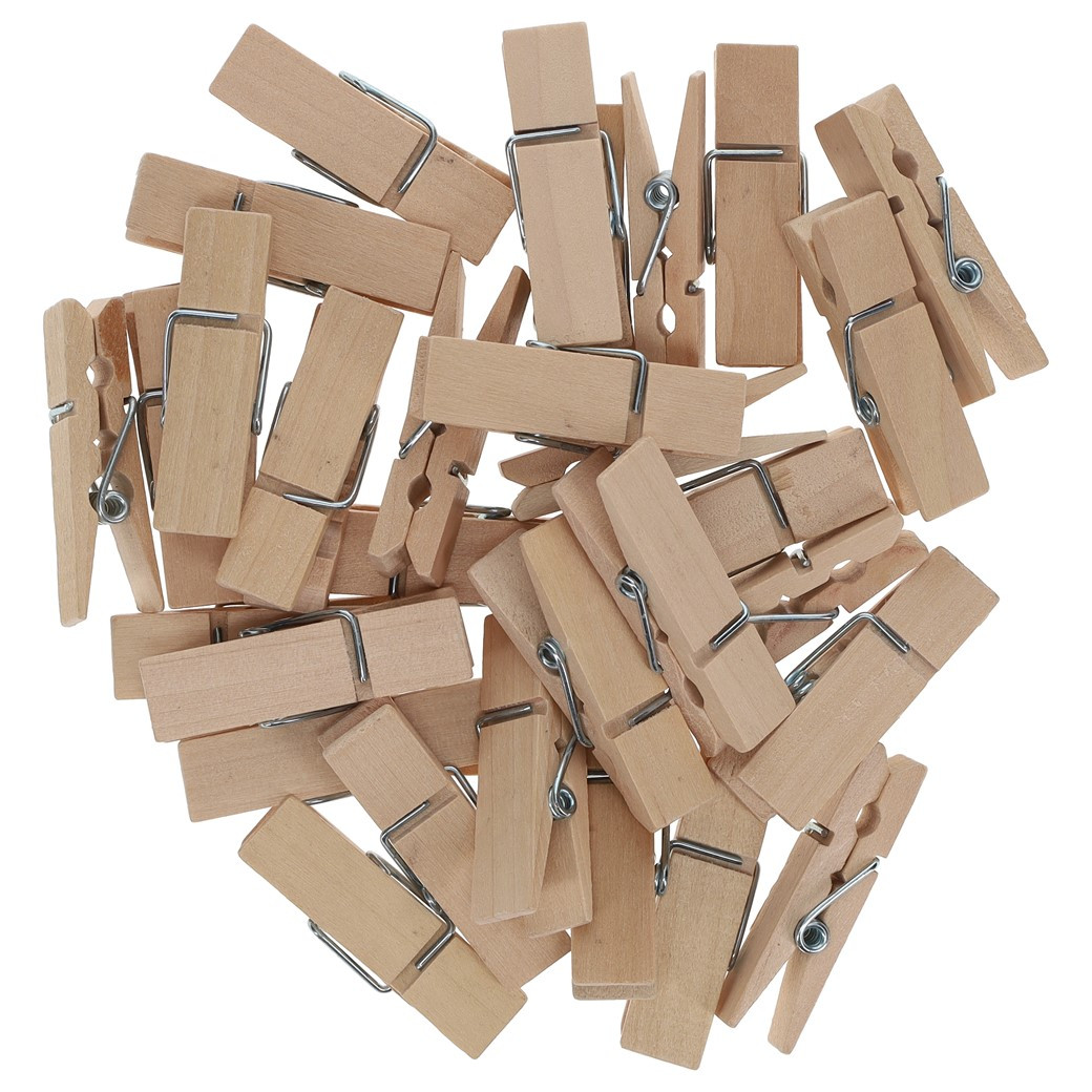 Essentials By Leisure Arts Clothespins Bundle Wood 1.75 inch
