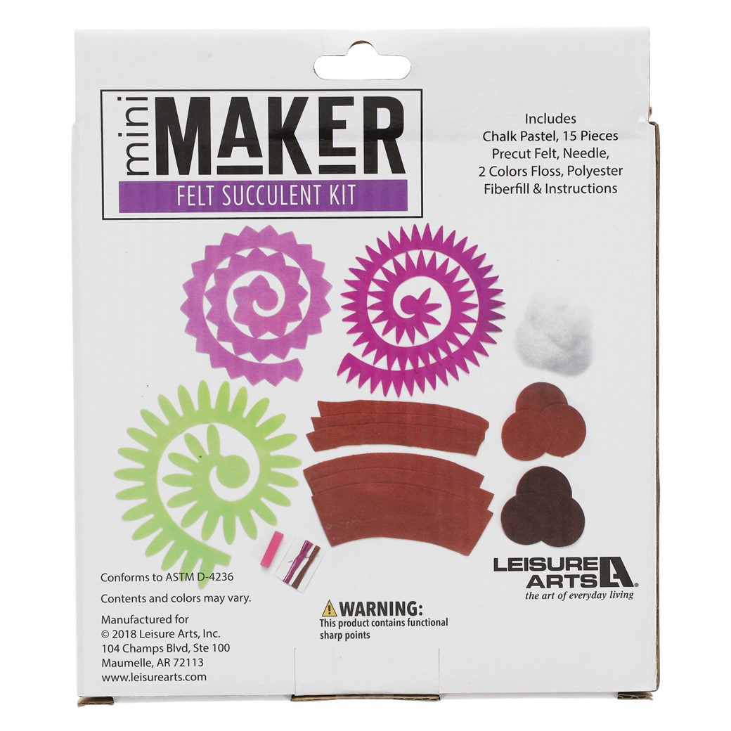 Essentials By Leisure Arts Bundle Mini Maker Succulent Multi 2pc