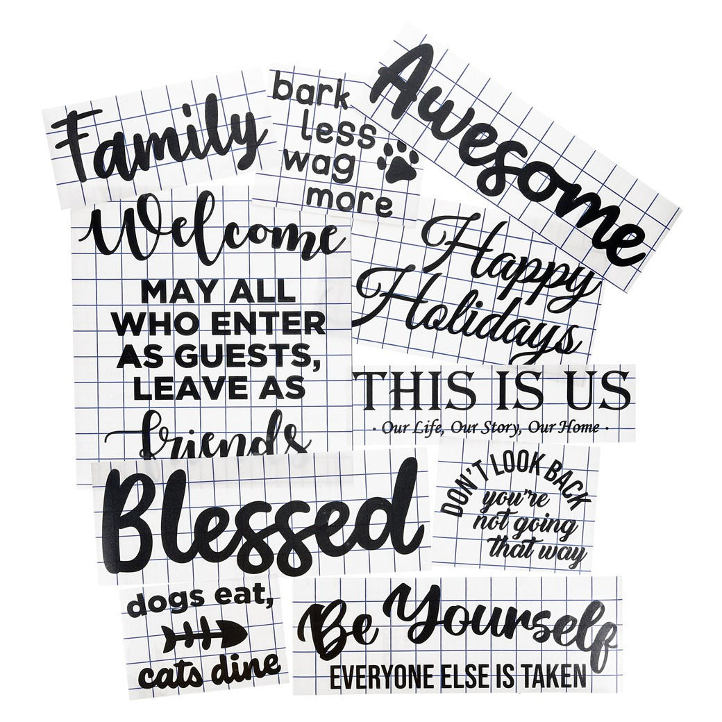 Leisure Arts Home Décor Vinyl Words Phrases Teamwork Makes The