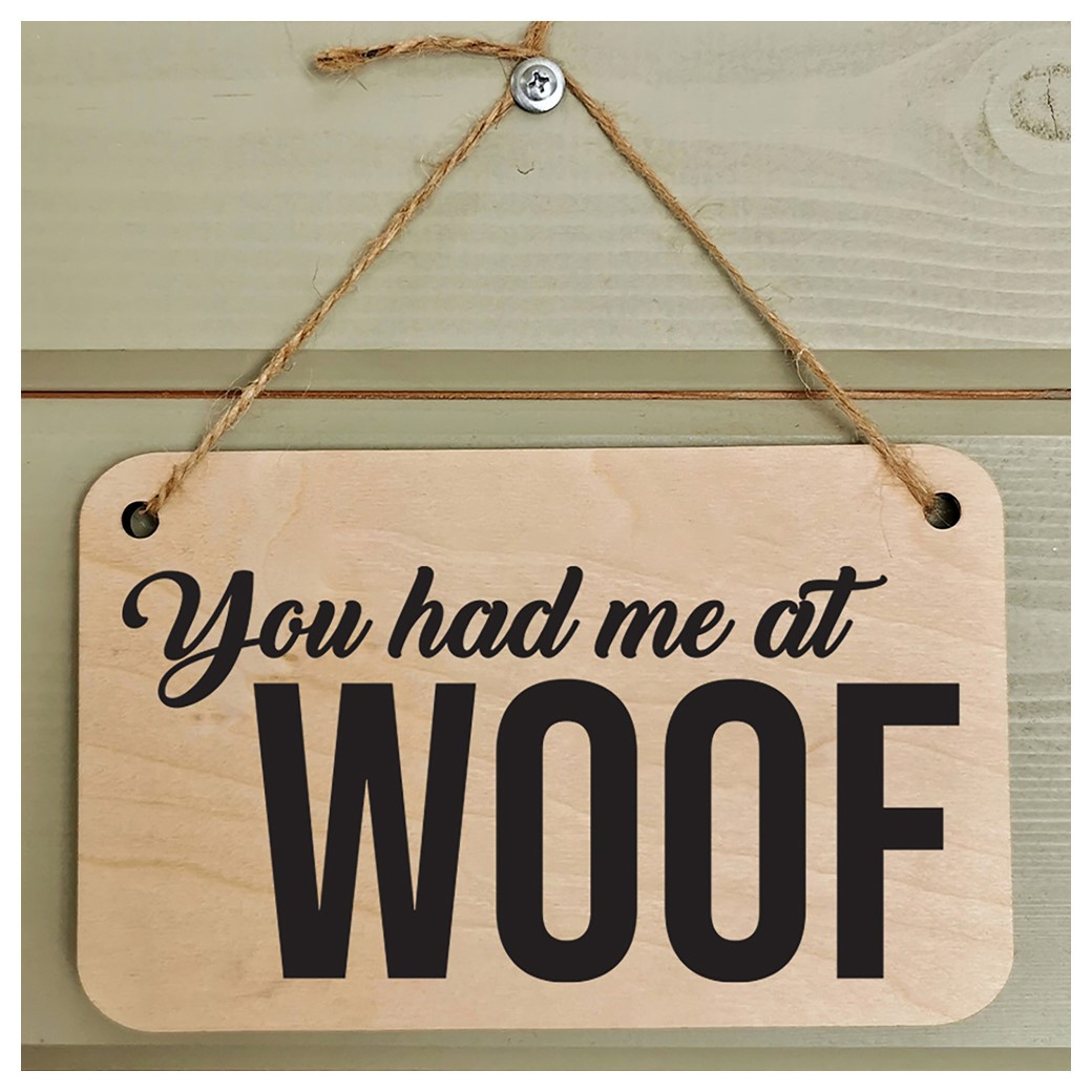 Leisure Arts Home Décor Vinyl Words Phrases You Had Me At Woof