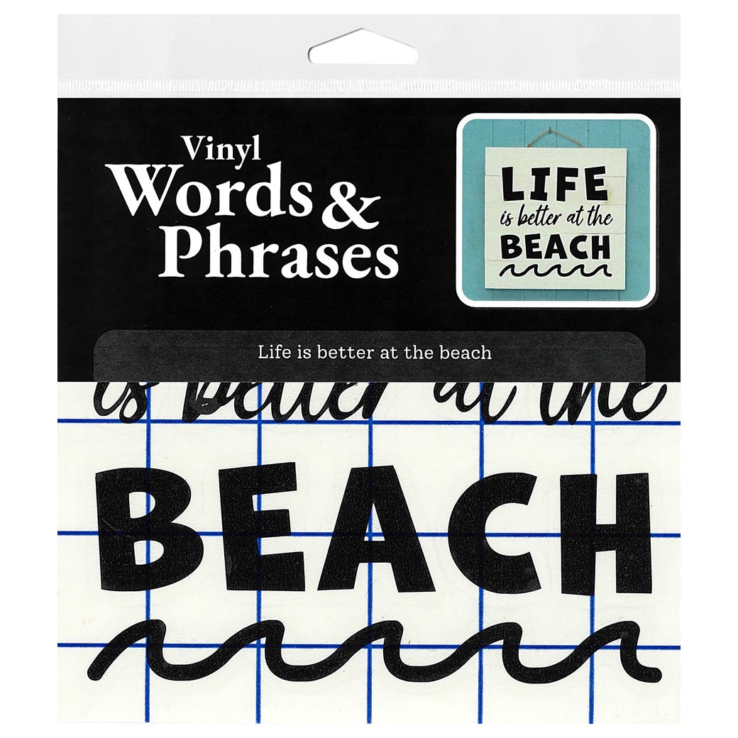 Leisure Arts Home Décor Vinyl Words Phrases Life Is Better 5 inch