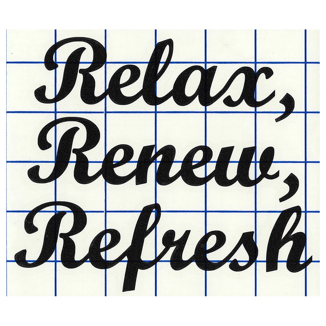 Leisure Arts Home Décor Vinyl Words Phrases Relax Renew Refresh